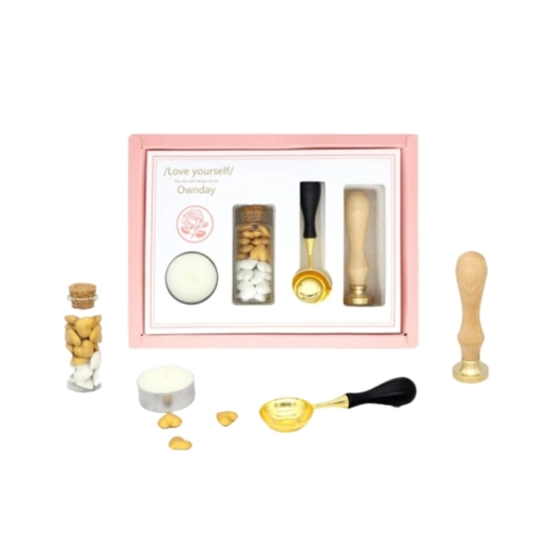 SET DE LACRE ( MANGO CUÑO CUCHARA VELA PERLAS)