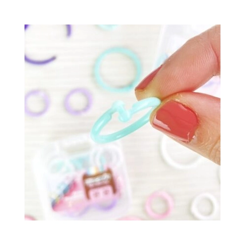 AROS PLASTICOS 4 COLORES PASTEL 24mm x 24 pcs