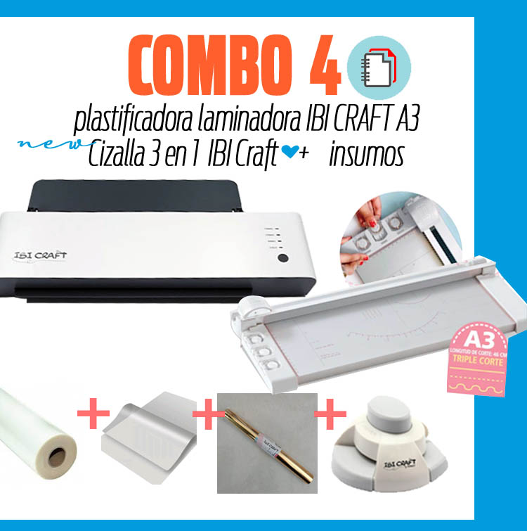COMBO 4 (PLASTIFICADORA A3 IBICRAFT + GUILLOTINA ROTATIVA) – CopyPrint