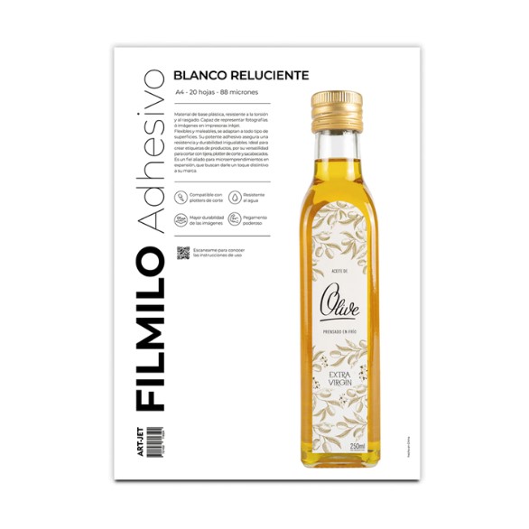 FILMILO ADHESIVO BLANCO RELUCIENTE